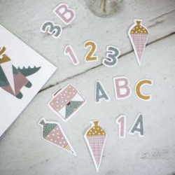 Table Confetti zur Einschulung - Buchstaben