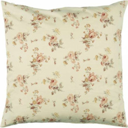 Cushion cover, beige with small blue flowers, 50 x 50 cm
