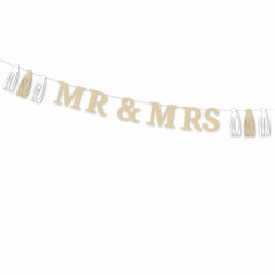 paper garland Mr. and Mrs