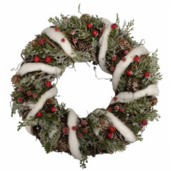 Berry wreath with cones