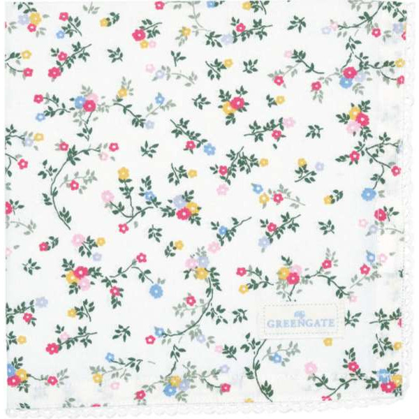 Napkin with lace Laura white by Greengate