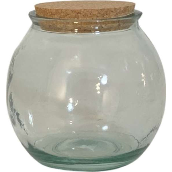 Glass Storage Jar with woodel lid - 2350 ml