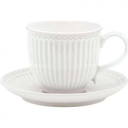 Cup and saucer - Alice white