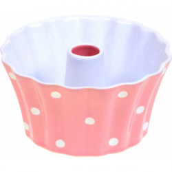 Cake Tin with dots In pink