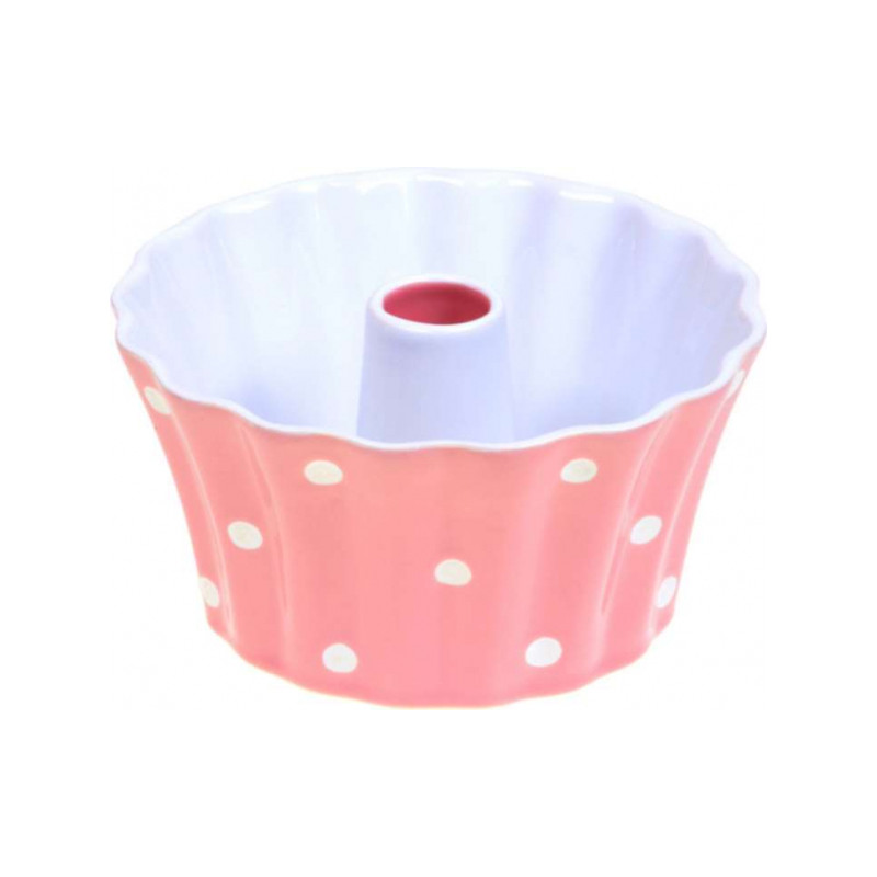 Cake Tin with dots In pink