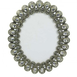 Picture frame, oval, rhinestones