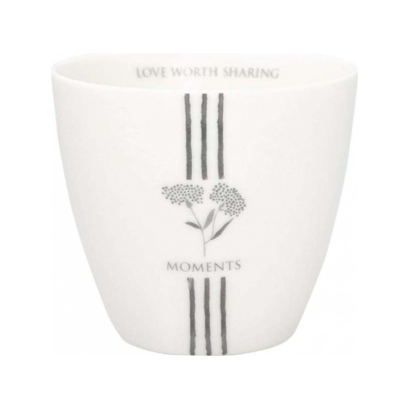 Latte cup Sabine white