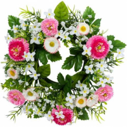 Wreath Daisies White/Pink

